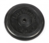 Диск обрезиненный Lite Weights 2478LW 26мм 15кг, черный