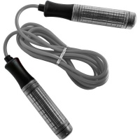 Скакалка ручки пластиковые, шнур ПВХ (черная) B23649